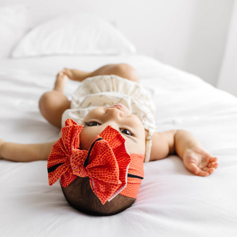 printed-fab-basketball Baby Bling Bows clips headbands - Sophia's Style-